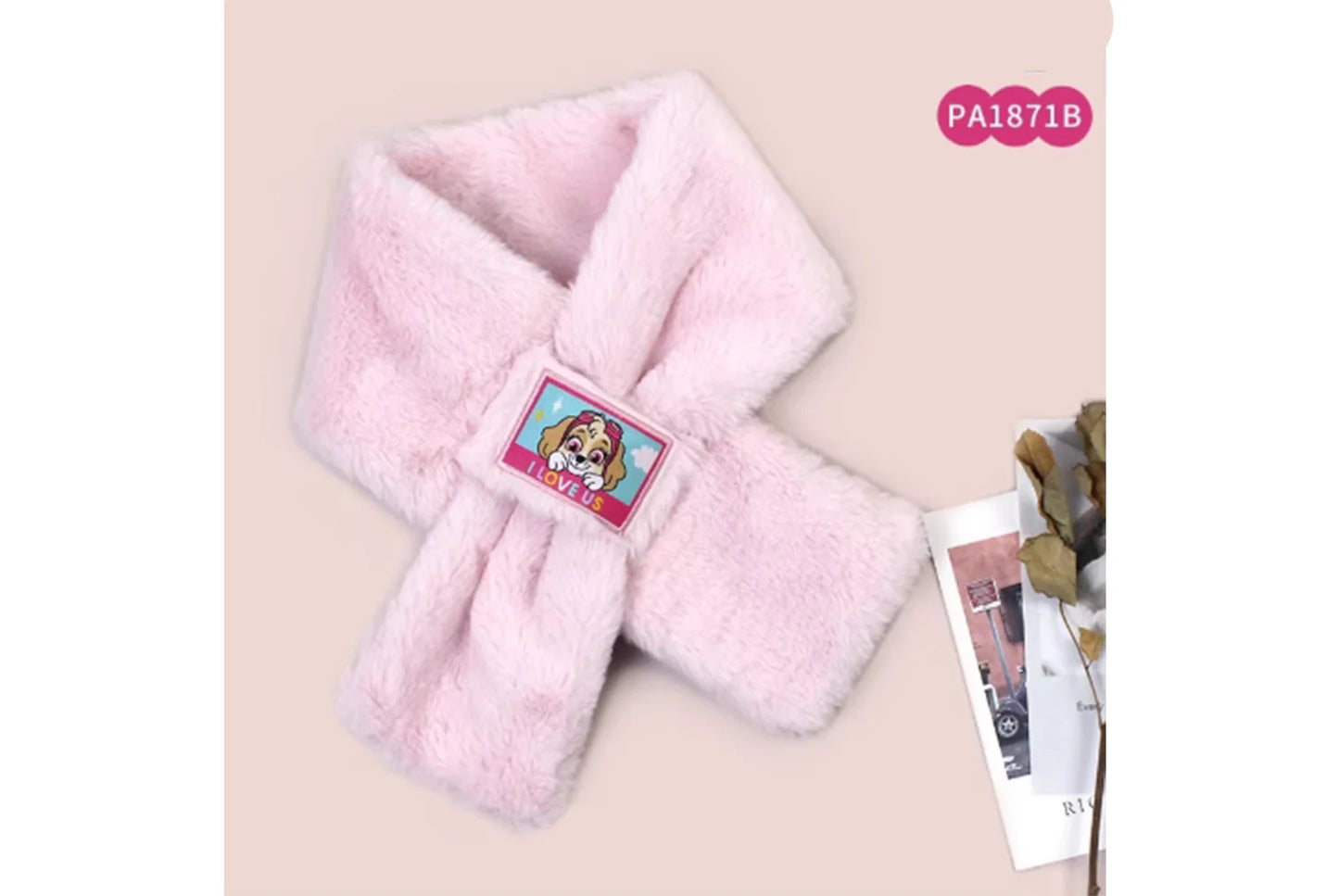 Paw Patrol New Year Red Children's Warm Scarf (Adjustable)