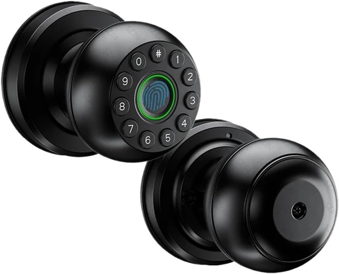 Interior Door Tuya SmartLife APP Smart Fingerprint Password Spherical Lock Dead Bolt For Home Wooden Metal Door