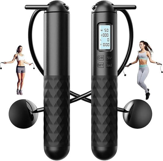 Smart Skipping Rope with Counter, Adjustable Jump Ropes for Fitness
