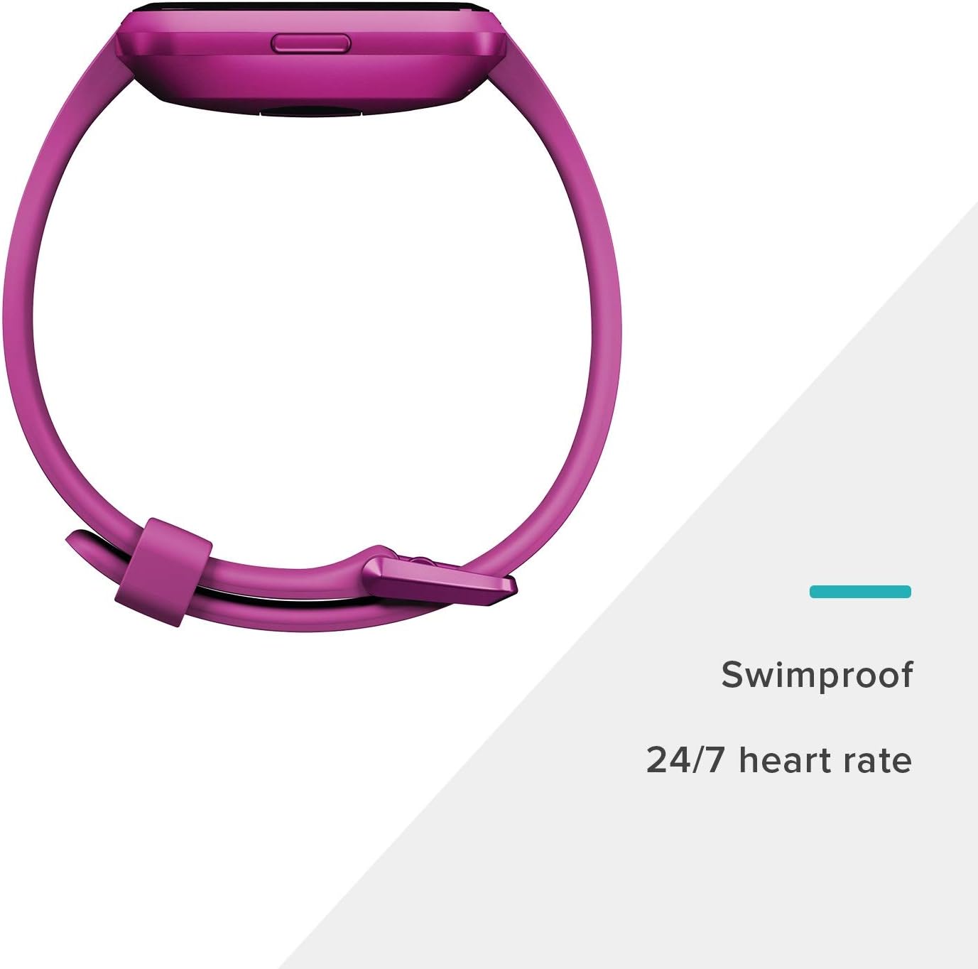 Fitbit Versa Lite Smartwatch,GPS,Charcoal/Silver Aluminum, One Size