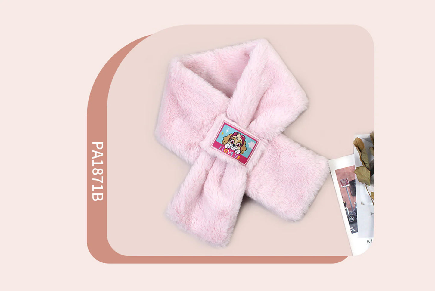 Paw Patrol New Year Red Children's Warm Scarf (Adjustable)