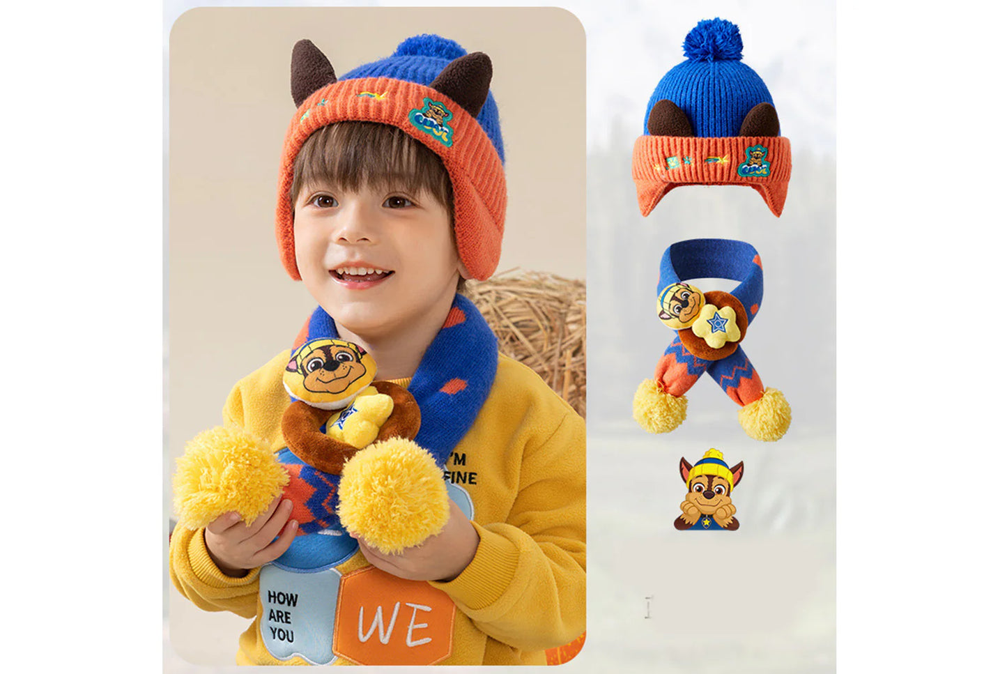 Paw Patrol Children's Hat and Scarf Two-Piece Set