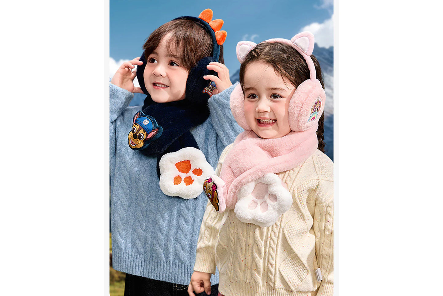 Paw Patrol Children's Warm Scarf and Earmuff Set