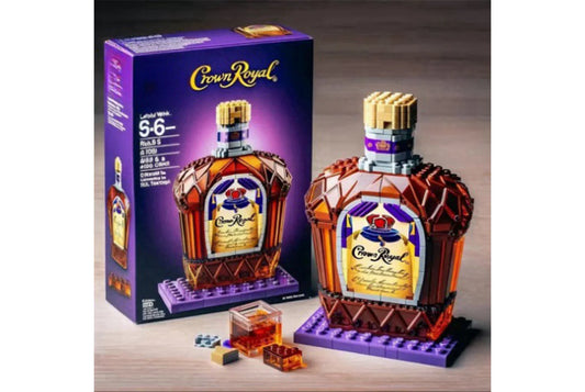 High-End Simulated Whiskey Bottle Building Block Set