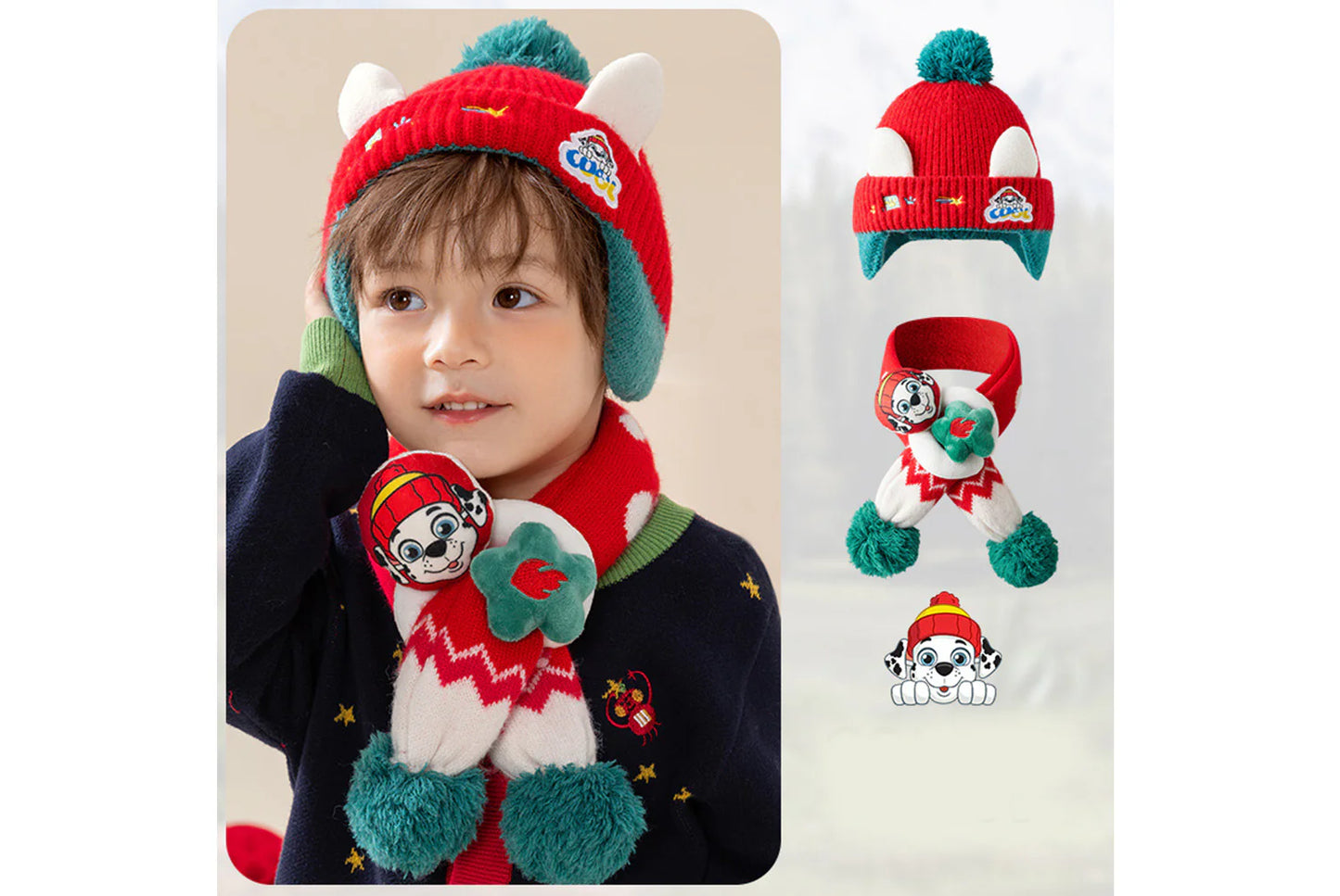 Paw Patrol Children's Hat and Scarf Two-Piece Set