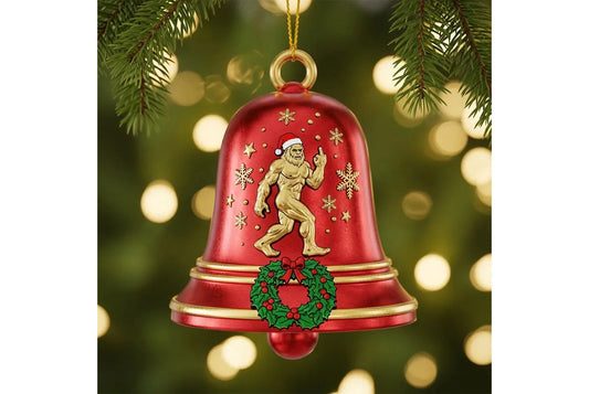 Bigfoot Christmas Bell Ornament | Alloy (Multiple Colors Available)