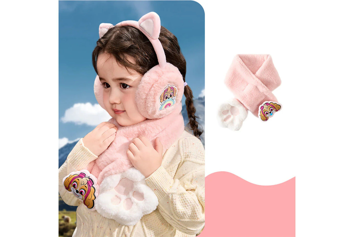 Paw Patrol Children's Warm Scarf and Earmuff Set