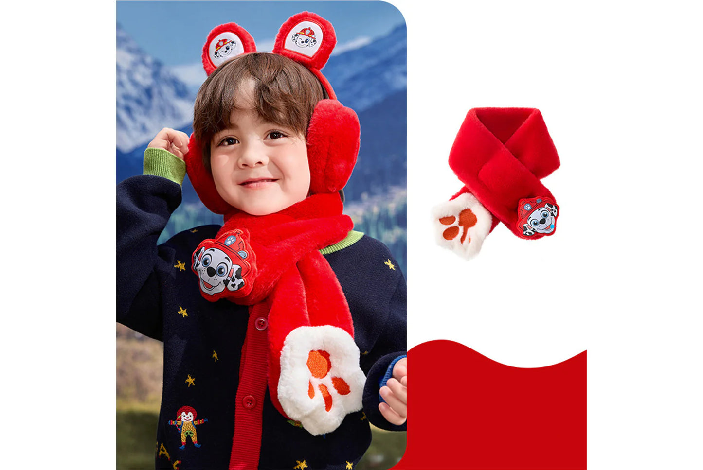 Paw Patrol Children's Warm Scarf and Earmuff Set