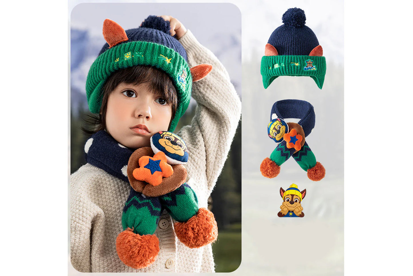Paw Patrol Children's Hat and Scarf Two-Piece Set