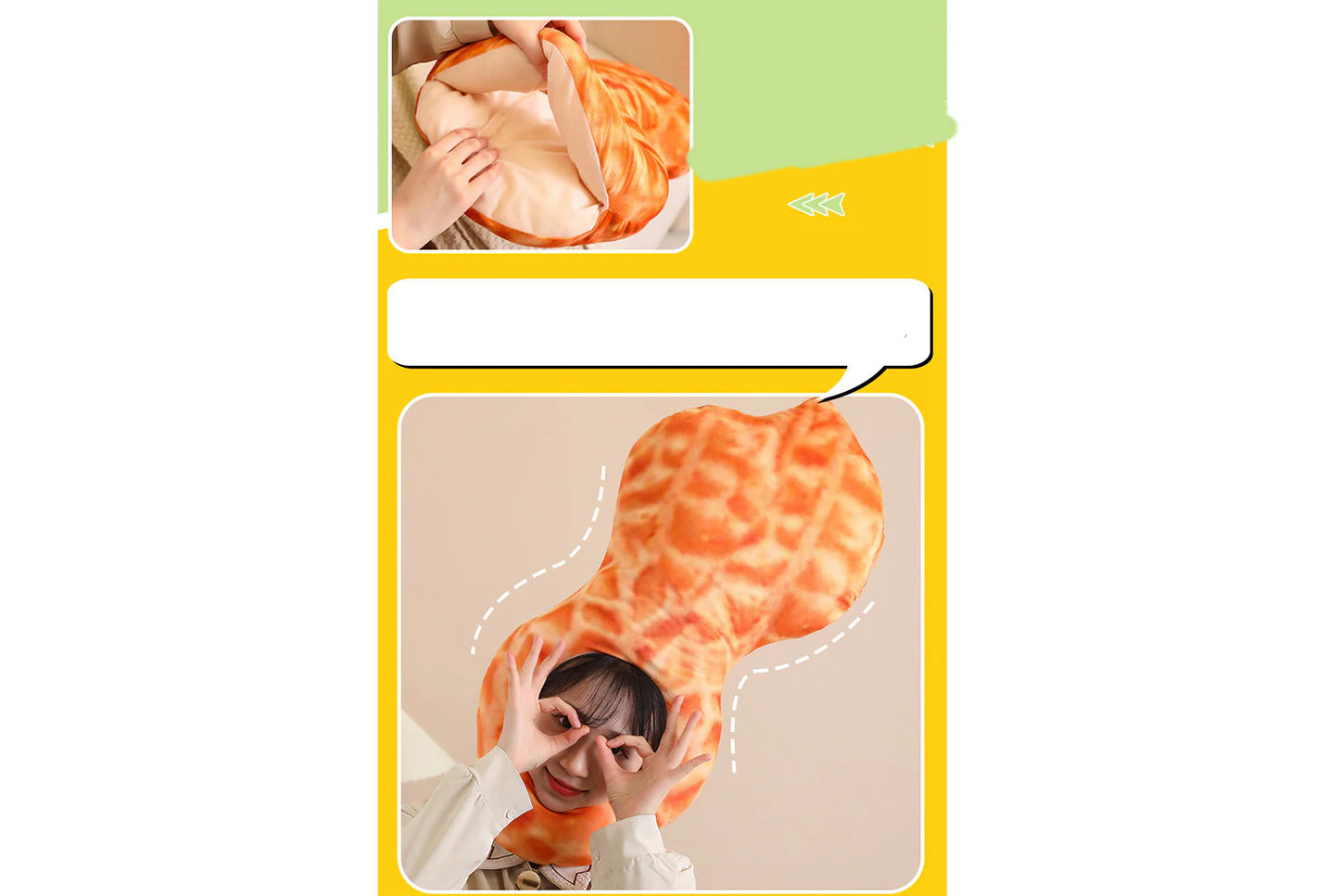 Good Things Peanut Creative One-Piece Pillow/Head Cover