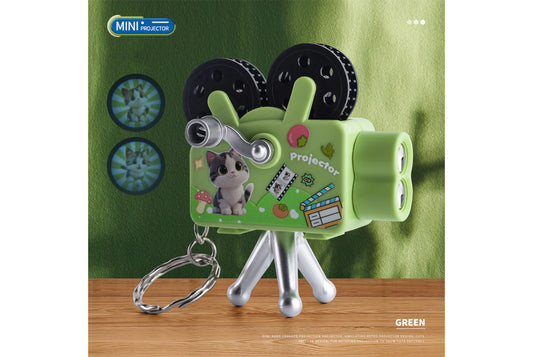Children's Hand-Cranked Projector | Mini Projector Toy | Retro Keychain Charm