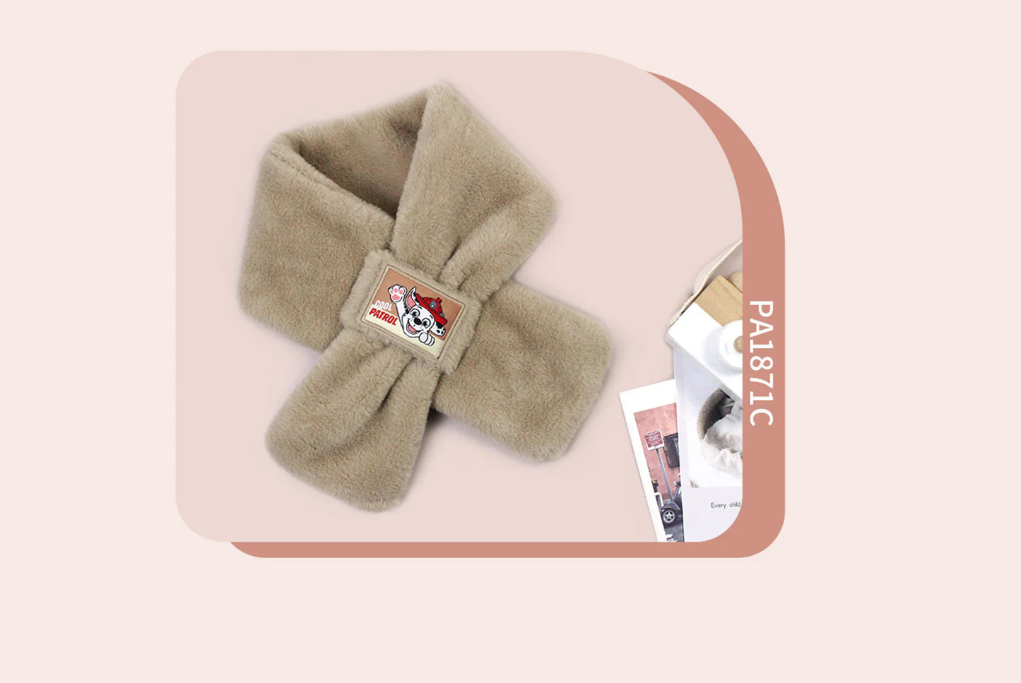 Paw Patrol New Year Red Children's Warm Scarf (Adjustable)