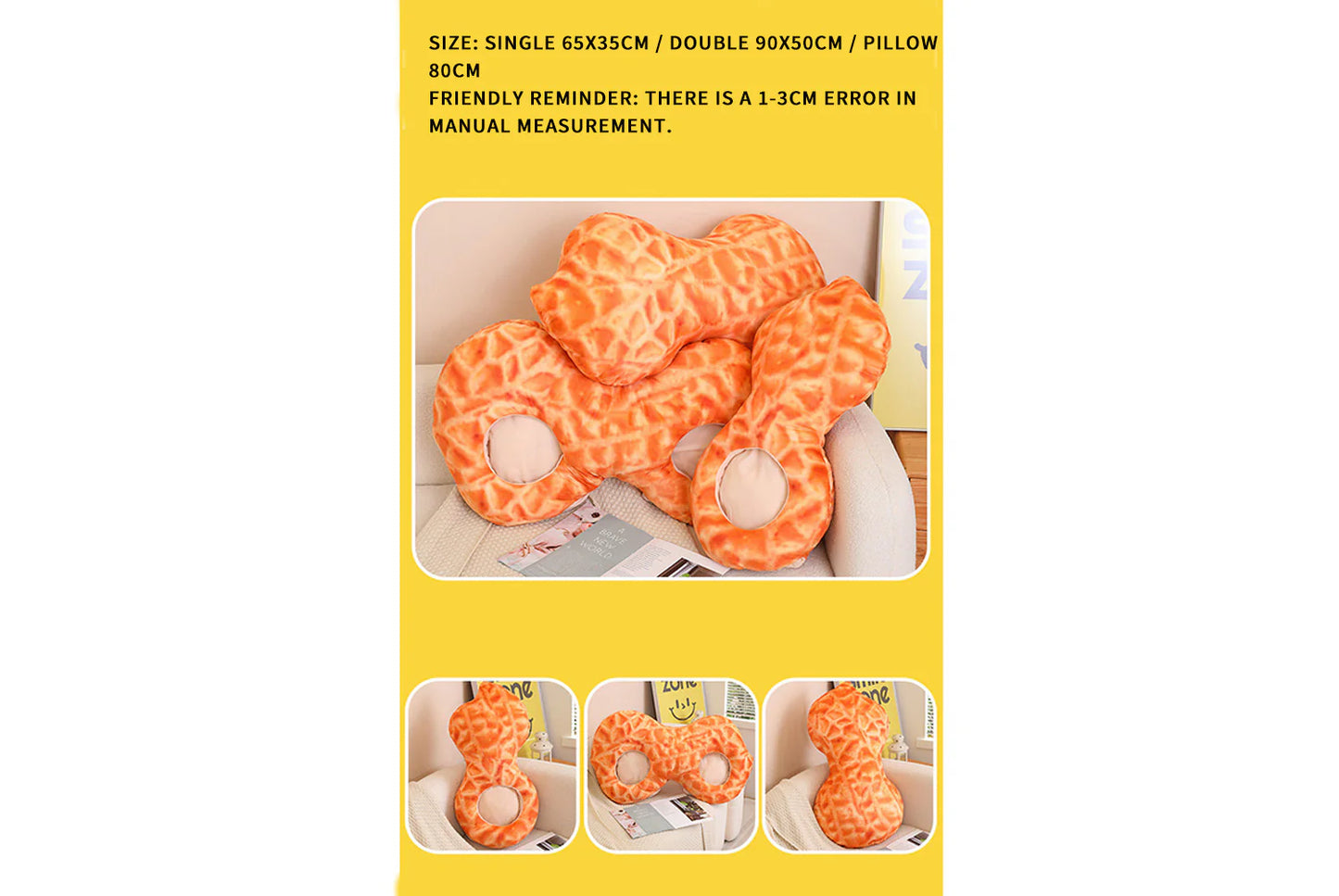 Good Things Peanut Creative One-Piece Pillow/Head Cover